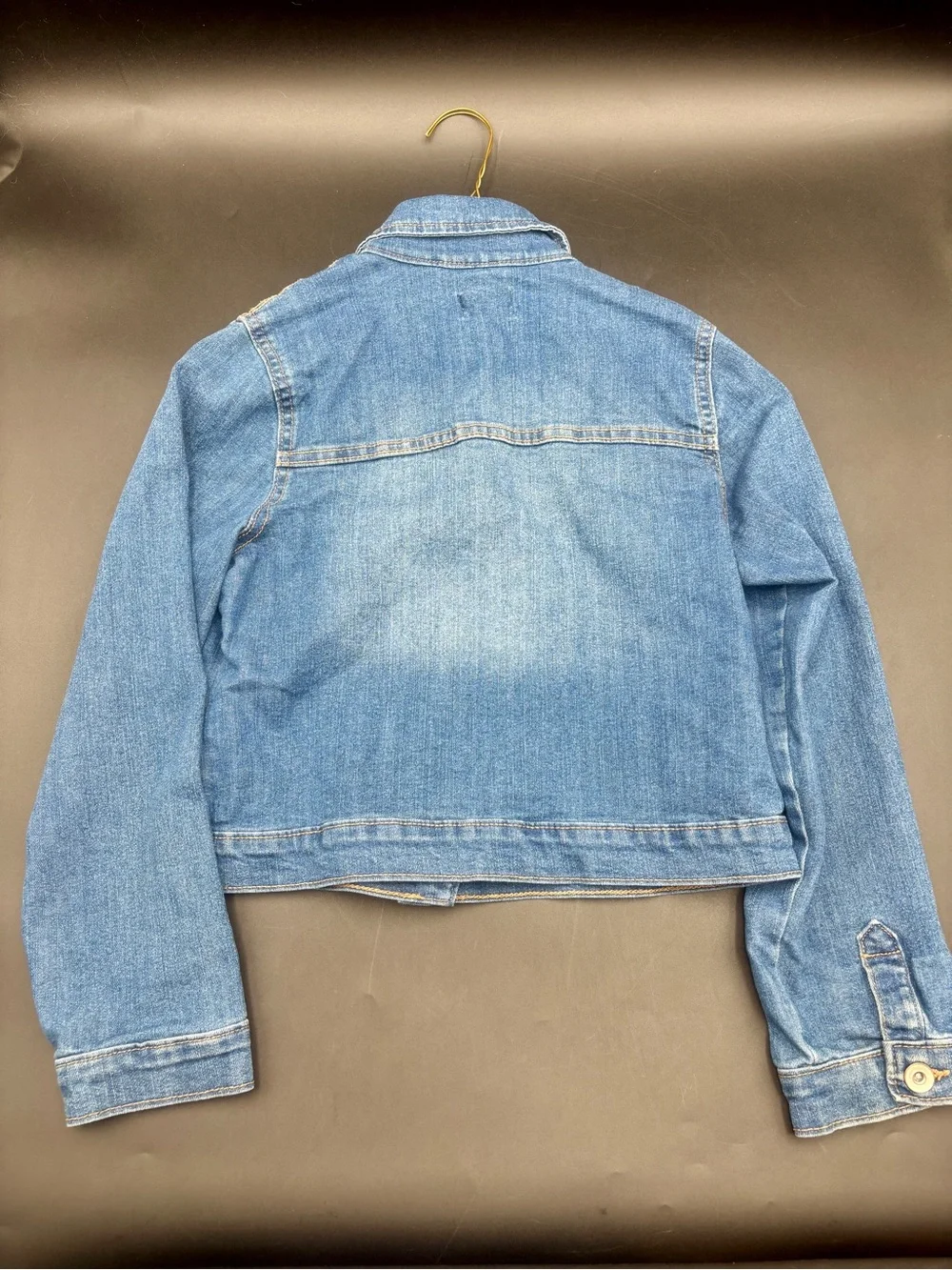 The Children's Place Girls Classic Blue Denim Jacket (10/12 Large)